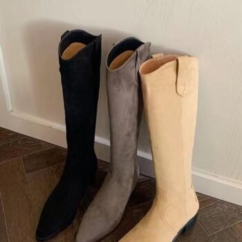 Slimming Western Mid-Calf Boots