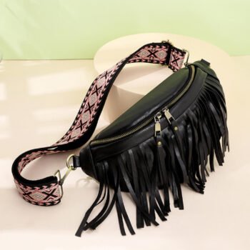 Vintage Totem Shoulder Strap Tassel Hobo Bag