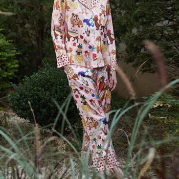 Pink Dessert Dog Pajama Set