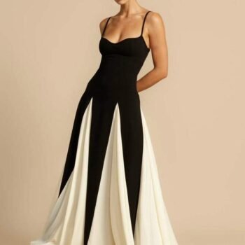 Griselda Color Block Maxi Slip Dress