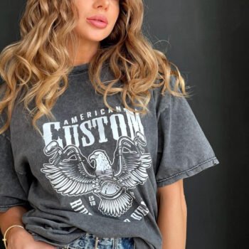 Vintage Eagle Mineral Washed Graphic Tee Dress