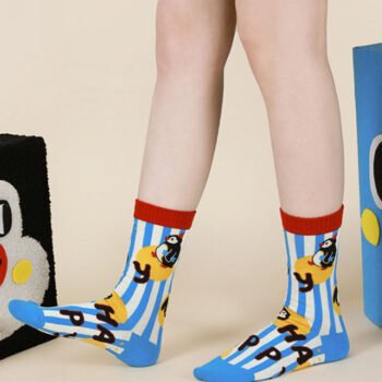 Cute Cartoon Penguin Polka Dot Socks