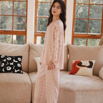 Loose-Fit Satin Printed Sleepwear