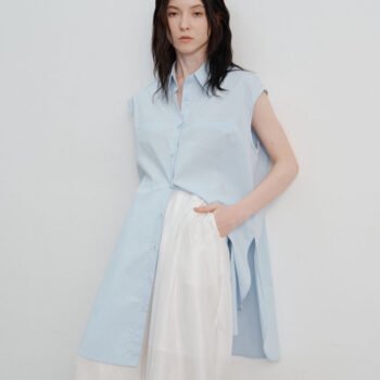 Chic Long Sleeveless Shirt