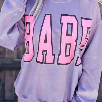Alphabet Loose Rib Sweatshirt