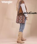 Wrangler_Aztec_Print_Whipstitch_Canvas_Mini_Tote_Bag_Coffee