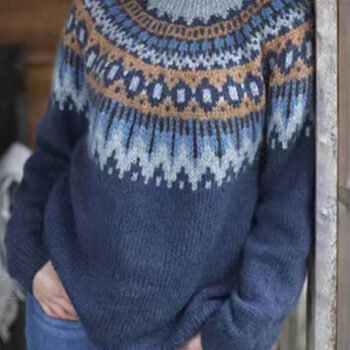 Thick Needle Thick Jacquard Sweater