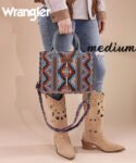 Wrangler_Aztec_Print_Whipstitch_Canvas_Mini_Tote_Bag_Coffee