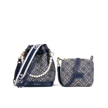 Jacquard Star Crossbody Bucket Bag