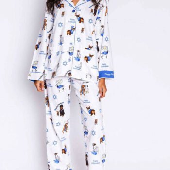 Cute Dog Print Pajama Set