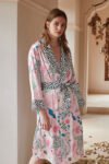 Dressing Pink Snow Leopard Robe Set