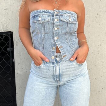 Brit Denim Corset Top