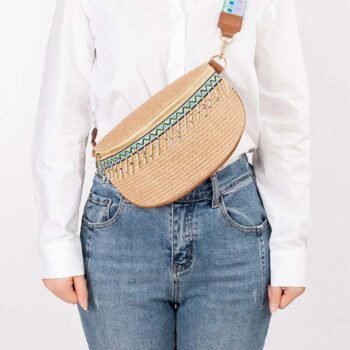 Grass Woven Chest Bag