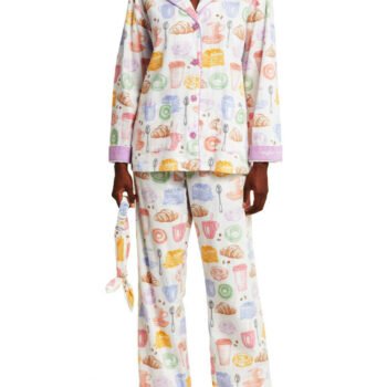 Milk Tea & Bread Print Pajama Set