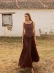 Pleated Bodice Midi Dress