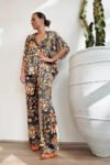 Golden Mystery Lotus Pajama Set