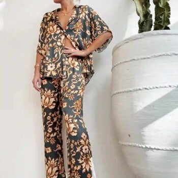 Golden Mystery Lotus Pajama Set