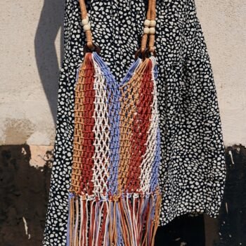 Fringe Net Rope Woven Shoulder Bag