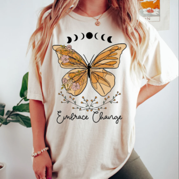 Celestial Moon Butterfly Basic Tee