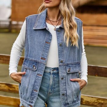 Fashionable Denim Sleeveless Vest