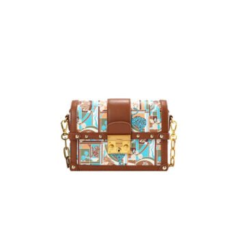 Animal Print Chain Crossbody Bag