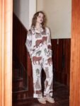 North China Leopard Ice Silk Long-Sleeve Pajama Set