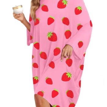 Women's Casual Printed Short Sleeves With Pockets Loose and Comfortable Home Wear