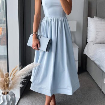 Vina | Chic Strappy A-Line Midi Dress