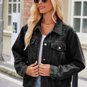 Fitted Washed Short Denim Jacket