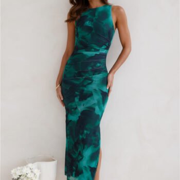For The Party Mesh Maxi Dress ¨C Tropical Elegance & Seductive Fit