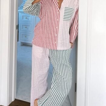 Holiday Tri-Stripe Pajama Set