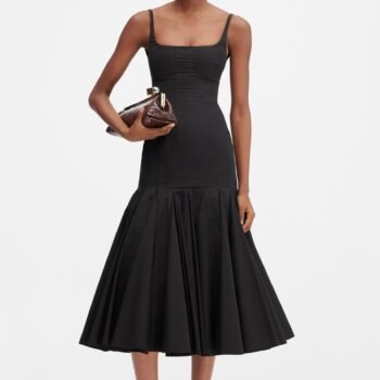 Agave Midi Dress | Tailored Elegance in a Romantic Silhouette