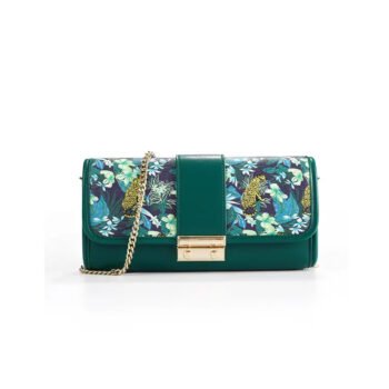 Urban Fashion Emerald Garden Print Barrel Bag