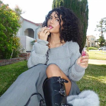 Street Style Lantern Sleeve Crop Sweater