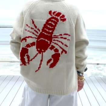Fun Lobster Cardigan Sweater Jacket