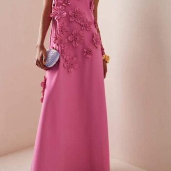 Ethel Flower Embellished Sleeveless Maxi Dress