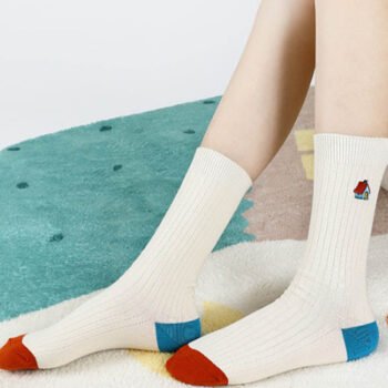 Cute Embroidered Letter Socks