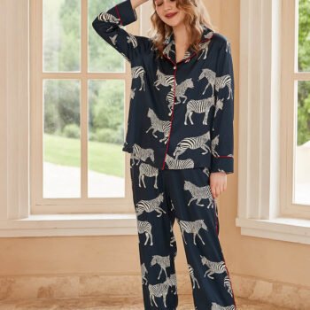 Zebra Print Pajama Set