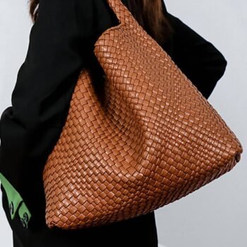 Recycled Vegan Intrecciato Shoulder Bag