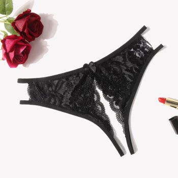 Floral Lace Panties with Bow