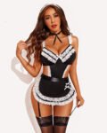 French Maid Outfit Lace Teddy