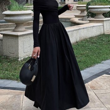 Off Shoulder Criss Cross Long Dress