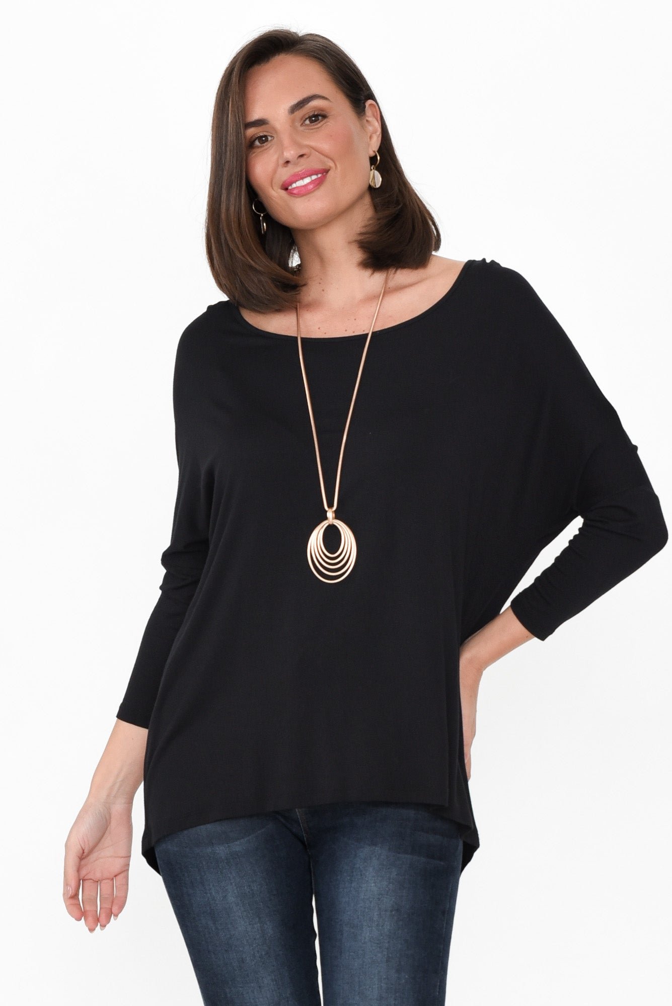 BlackMilan34SleeveTop_4