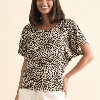 Brown Cheetah Maui Tee