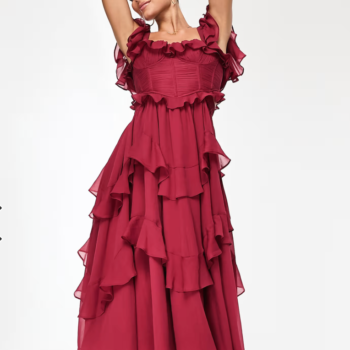 Quinlan - Elegant High-Waist Dress with Lace Trim