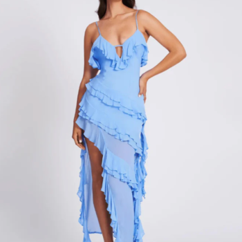 Zephyra - Luxe Irregular Tassel Maxi Dress