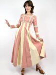 Ribbon Embroidered Stripe Dress