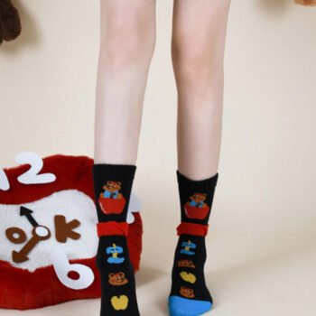 Cute Cartoon Bear Cotton Socks