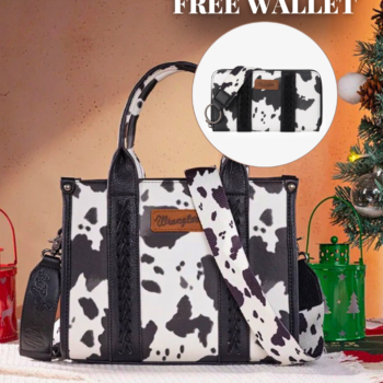 Wrangler Cow Print Concealed Crossbody Bag