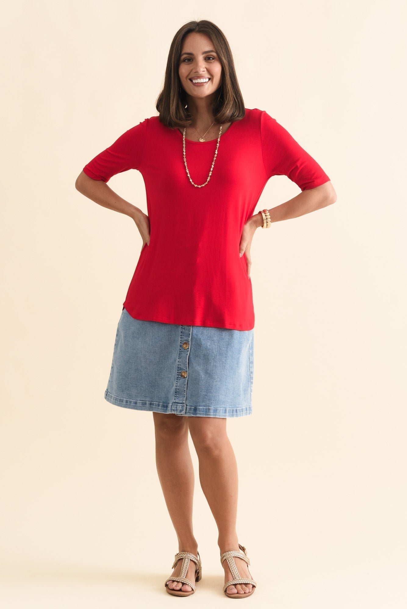 MayaCherryHalfSleeveTee_4